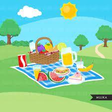 clipart of a picnic setup