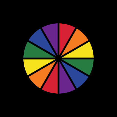 Color Wheel with black background