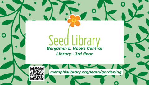 Seed Library logo with website: memphislibrary.org