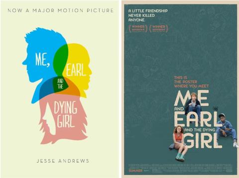 Me and Earl and the Dying Girl book cover and movie poster