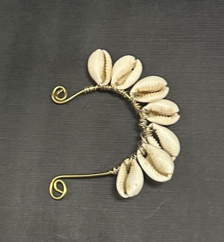 Cowrie shell ear cuff