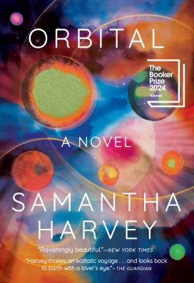 colorful cover of Orbital novel by Samantha Harvey