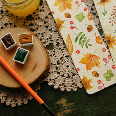 fall watercolor art