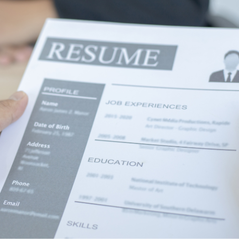 image of a resume