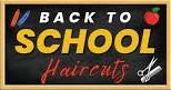 Back to School Haircuts written on a chalkboard