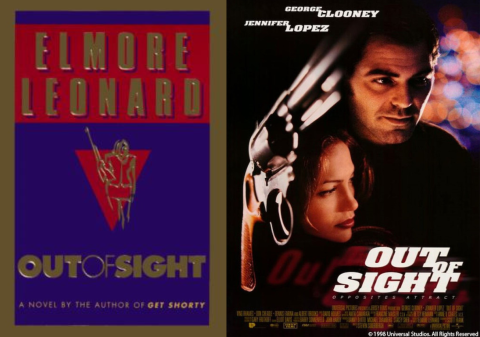 Out of Sight book cover and poster