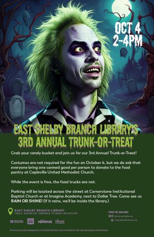 East Shelby Branch Library's 3rd Annual Trunk-or-Treat 2025