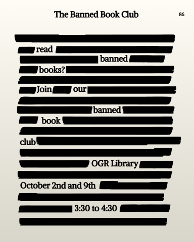 "Read Banned books? Join our Banned book Club."