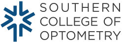 Southern College of Optometry logo featuring an abstract star