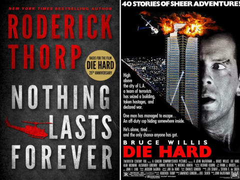 Nothing Lasts Forever book cover - Die Hard movie poster