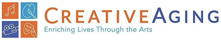 Colorful logo displaying the organization name, Creative Aging.