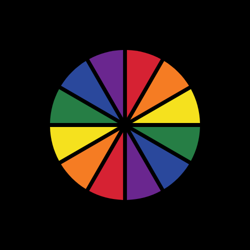 Color Wheel with black background