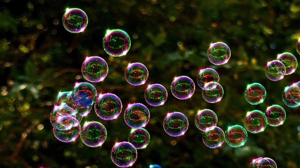 photo of bubbles on a black background