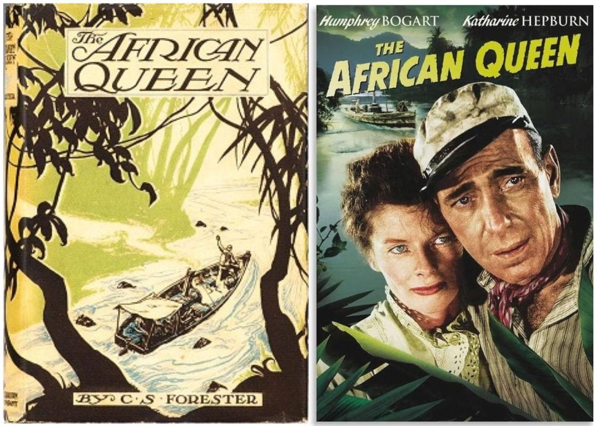 The African Queen book cover and movie poster