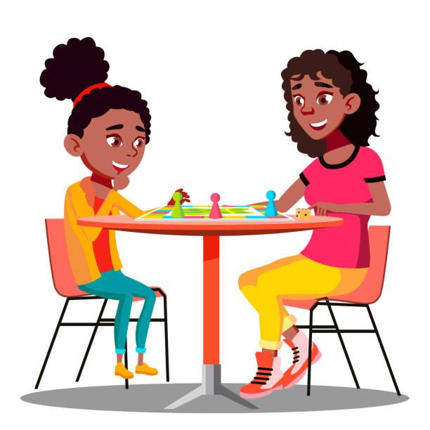 two girls playing a game 