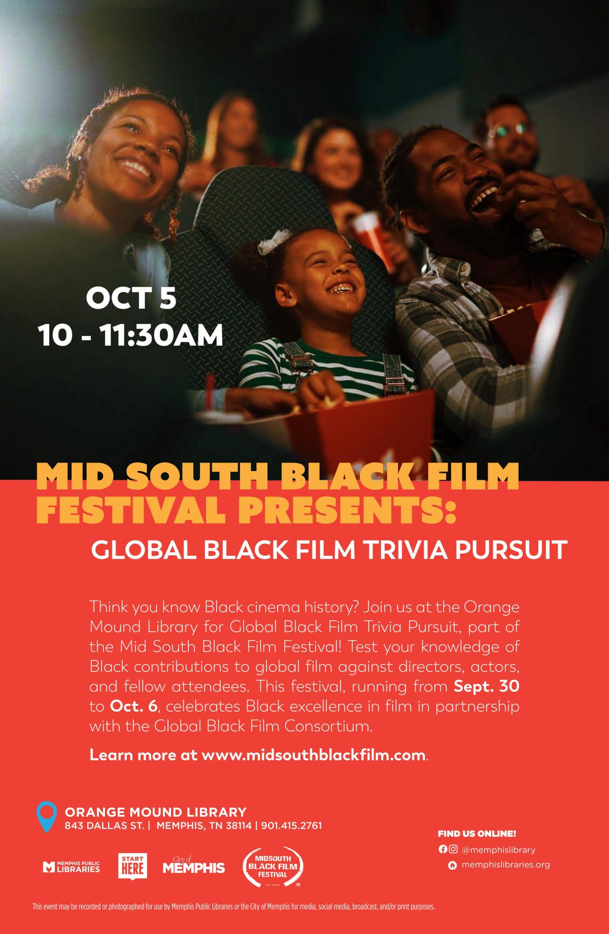 Black Film Festival Trivia Poster