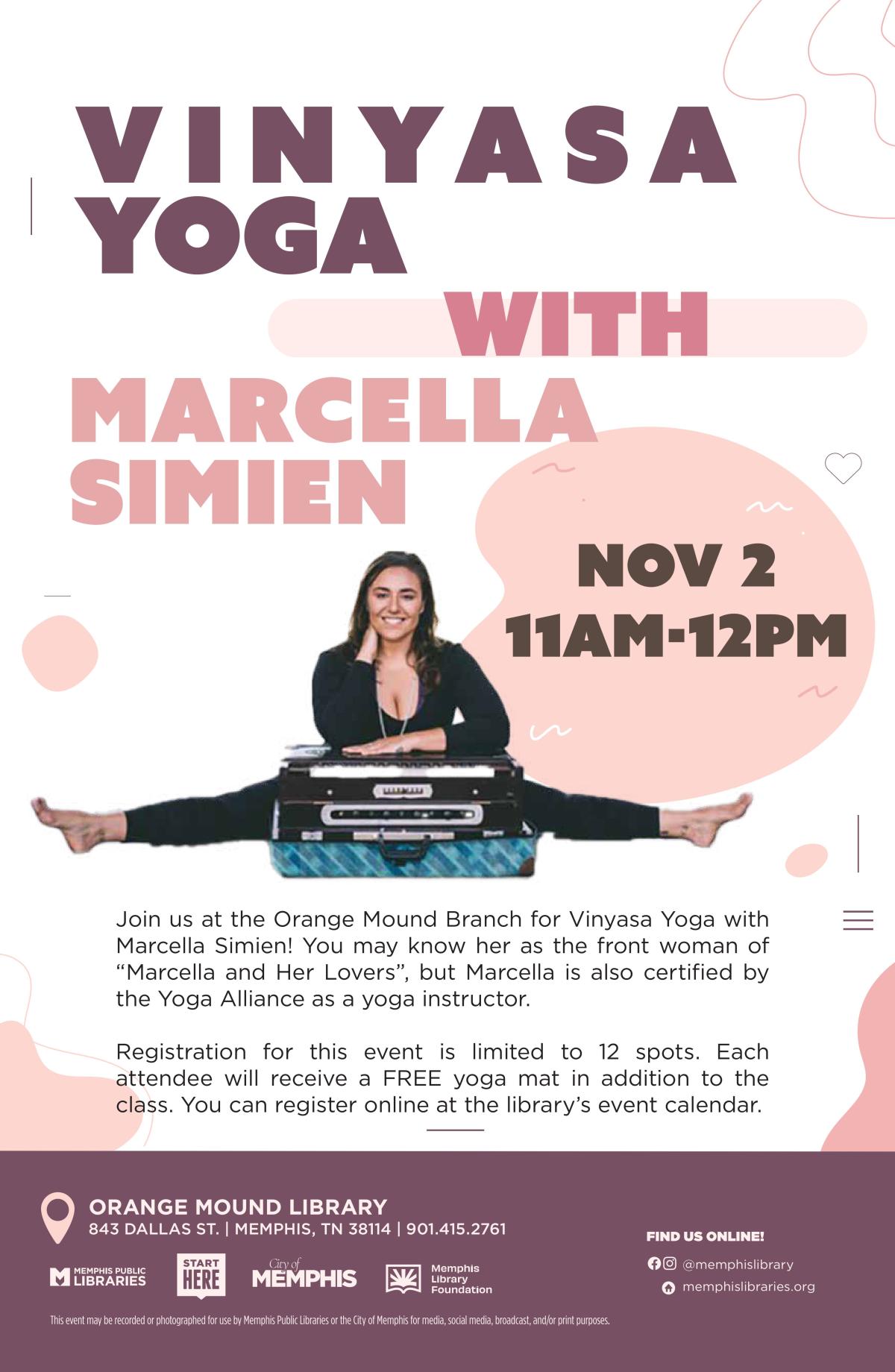 Vinyasa Yoga with Marcella Simien poster