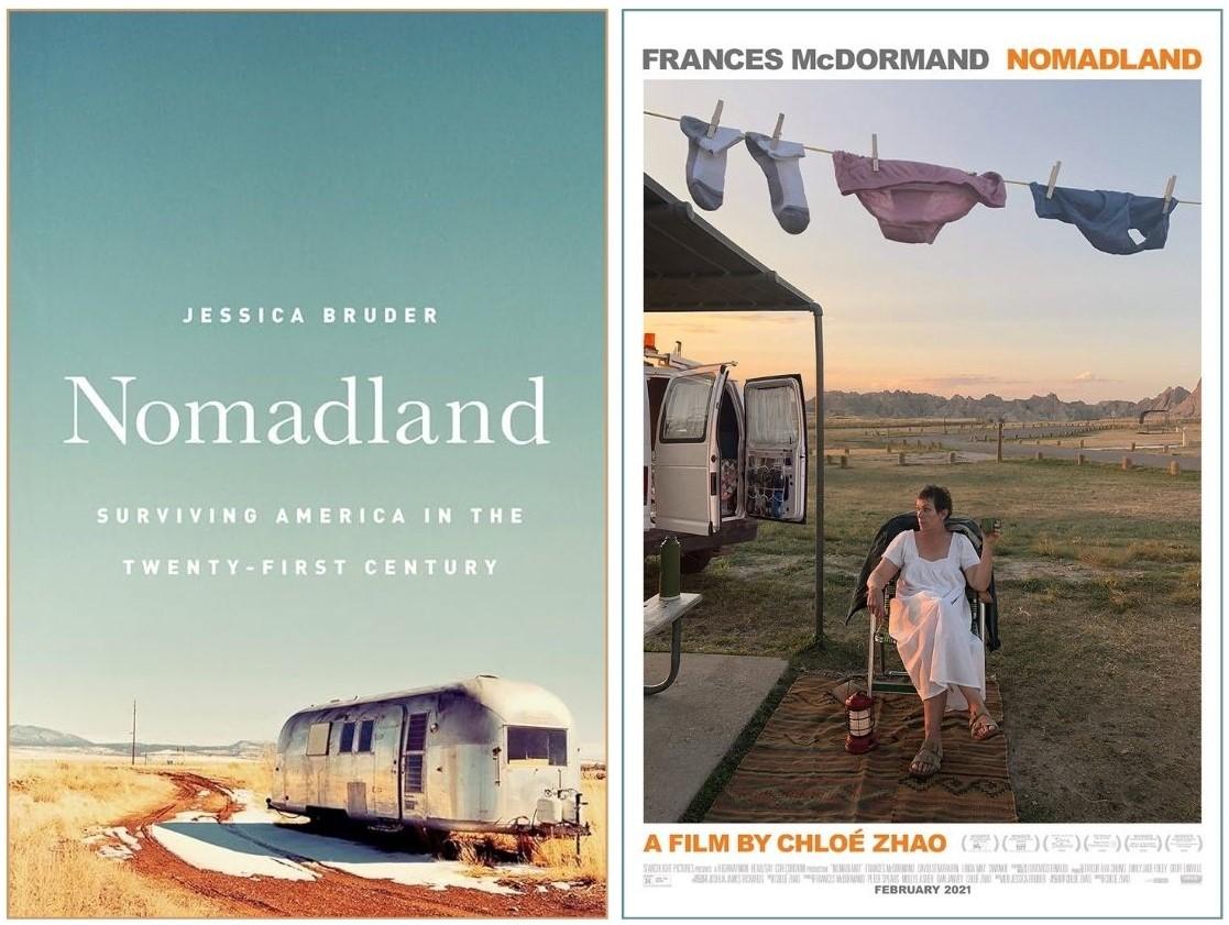 Nomadland book and DVD covers