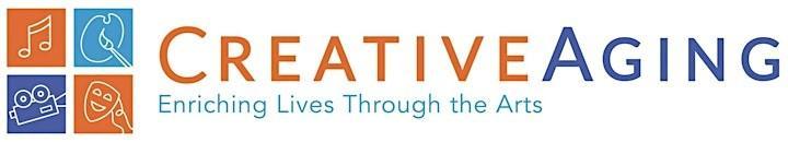 The words "Creative Aging" are in orange and blue coloring, respectively. 