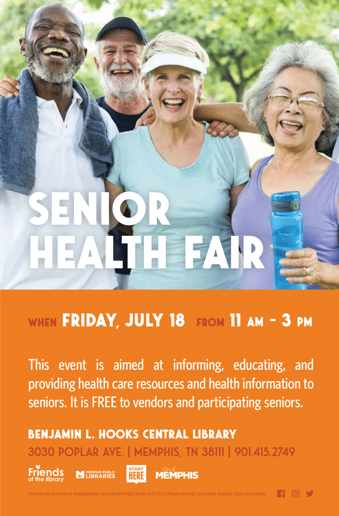 senior health fair flyer