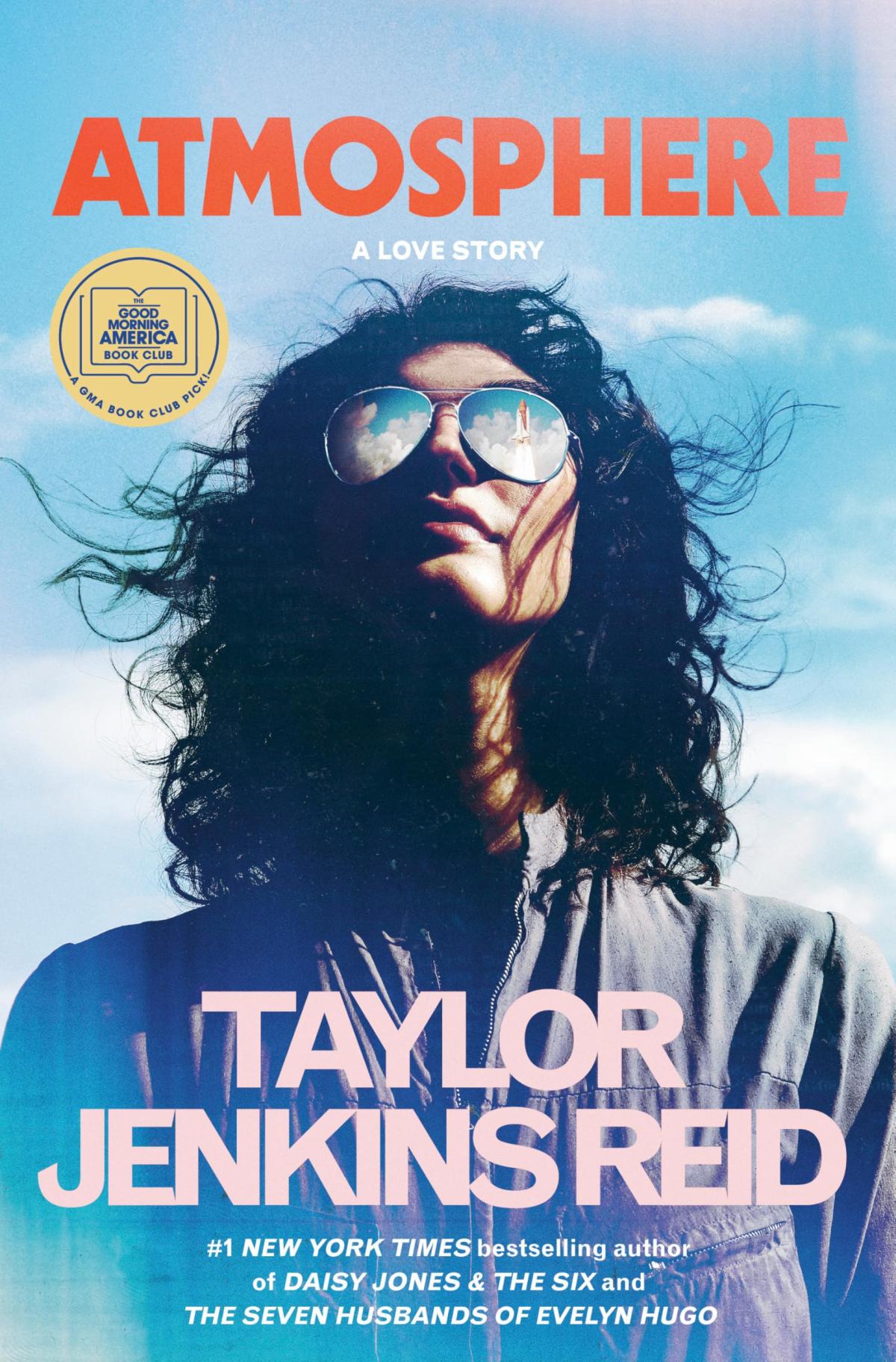 book cover with brunette woman looking up at sky